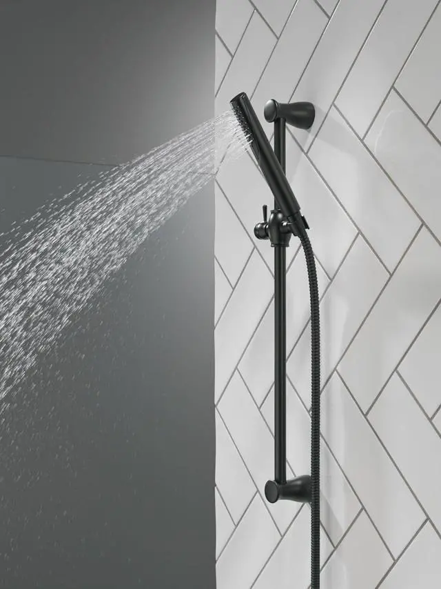 Alt view image 6 of 7 - Delta Faucet Compel Slide Bar Hand Held Shower with Hose, Brushed Nickel Handheld Shower Head, Slide Bar Hand Shower, Brushed Nickel Handheld Shower, Detachable Shower Head, Stainless 57085-SS