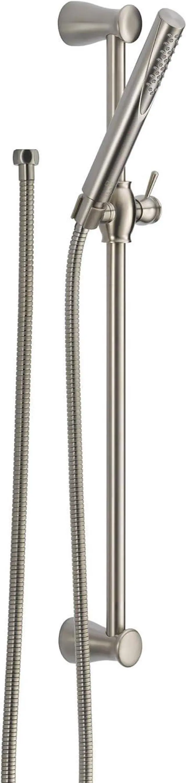 Alt view image 7 of 7 - Delta Faucet Compel Slide Bar Hand Held Shower with Hose, Brushed Nickel Handheld Shower Head, Slide Bar Hand Shower, Brushed Nickel Handheld Shower, Detachable Shower Head, Stainless 57085-SS