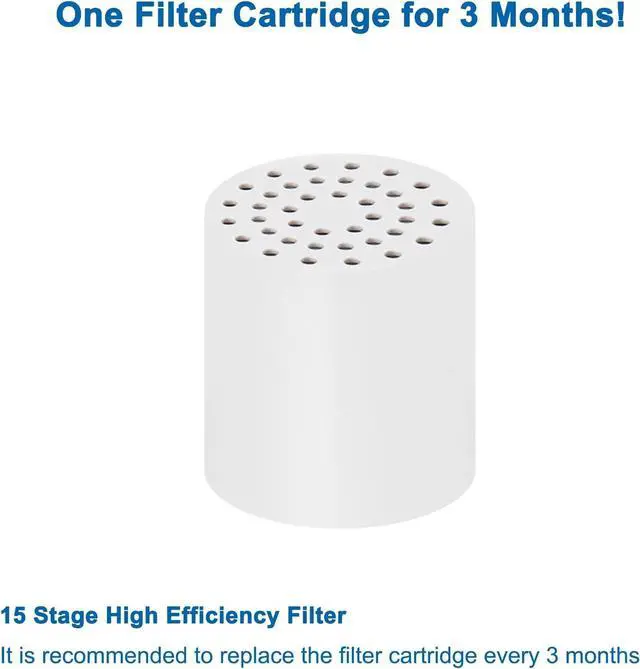 Alt view image 3 of 7 - NearMoon 15 - Stage Replacement Cartridge Universal High Output Shower Filter with VC, Reduce Hard Water, Heavy Metal Impurity, Improve Skin & Hair, Fit Any Similar Filter (4 pack)