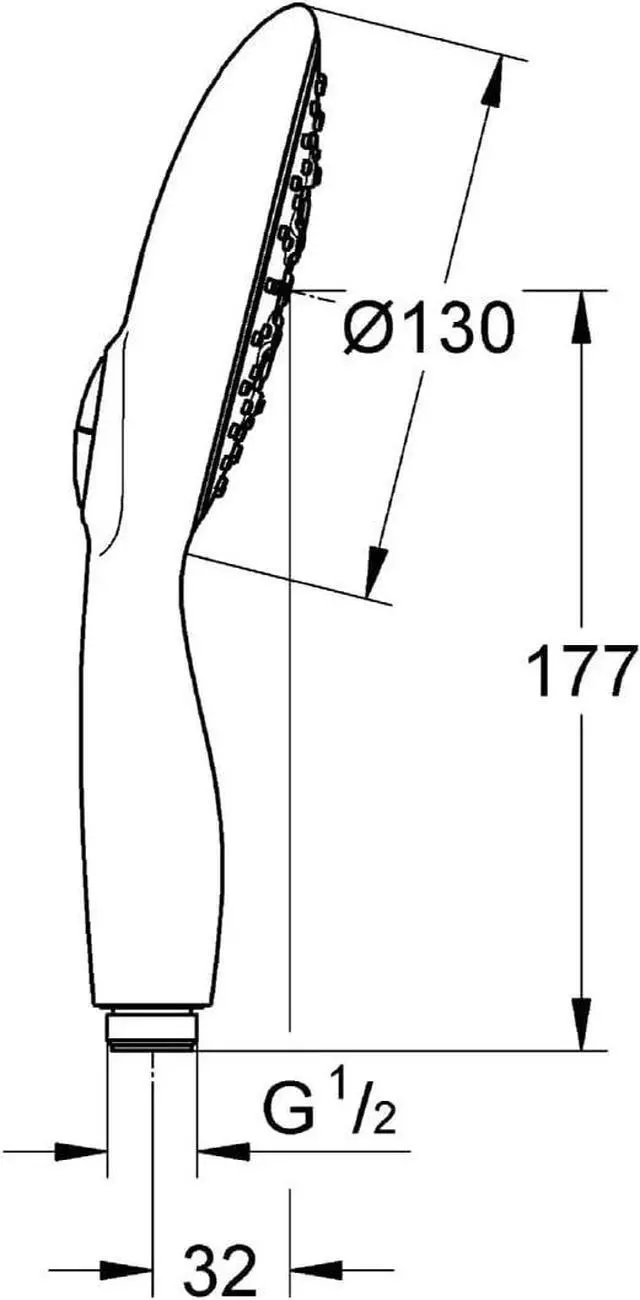 Alt view image 3 of 7 - Grohe Power and Soul 130 Hand Shower - 4 Sprays