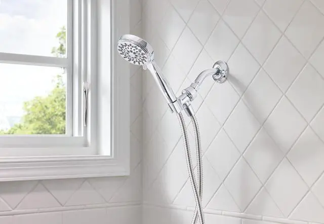 Alt view image 2 of 7 - Moen 20016 Ignite Dual Hand Held And Multi Function Shower Head Combo Package With Hose And Diverter, Chrome, 3.75"