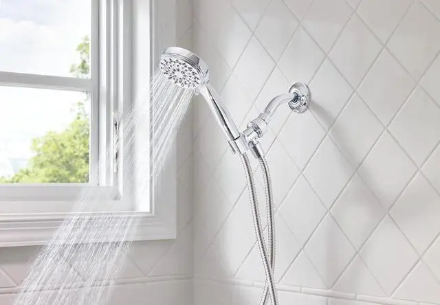 Alt view image 3 of 7 - Moen 20016 Ignite Dual Hand Held And Multi Function Shower Head Combo Package With Hose And Diverter, Chrome, 3.75"