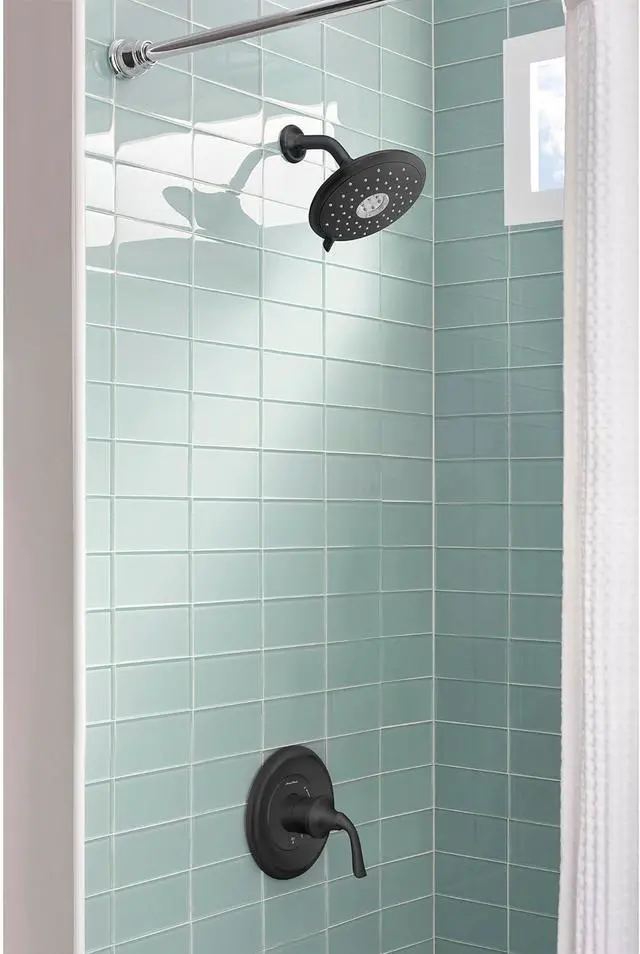 Alt view image 2 of 6 - American Standard 9038074.295 Spectra Fixed 4-Function Adjustable Shower Head 7-inch 1.8 GPM, Brushed Nickel