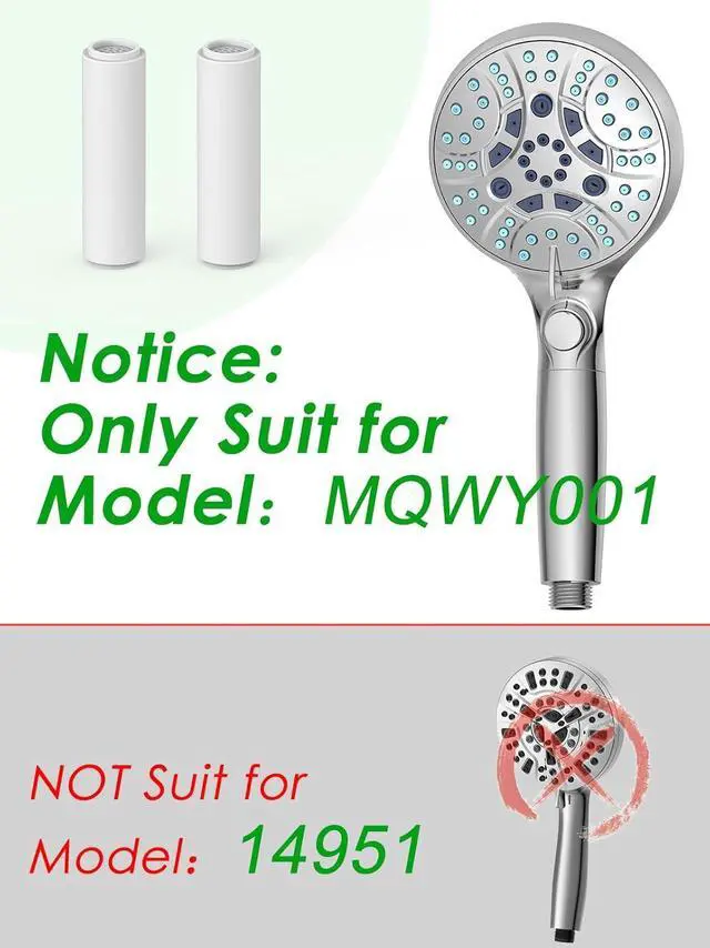 Alt view image 2 of 6 - Pavezo® Shower Filter for Handheld Shower HeadPavezo No.MQWY0012 Pack 15-stage Replacement Filters for Hard Water Reduce Chlorine and Impurities, Glowing Skin & Shimmering Hair