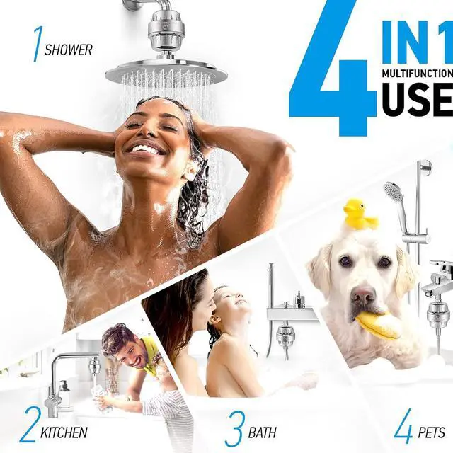 Alt view image 6 of 7 - AquaHomeGroup 20 - Stage Replacement Premium Filter Cartridge 2-pack (No Housing), Compatible with Any Shower Filter of Similar Design 15 and 20 stages