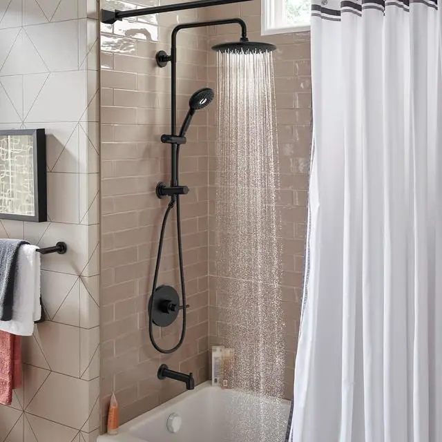 Alt view image 2 of 7 - American Standard 1029072430 Spectra Versa 24-Inch 4-Function Retrofit Shower System with Rain Showerhead, 1.8 GPM, Matte Black