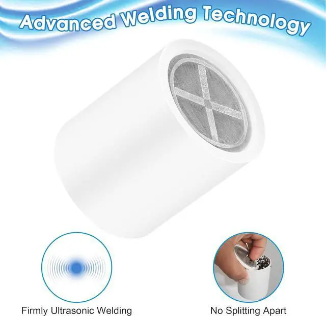 Alt view image 7 of 7 - 6 Pack 20 Stage Shower Filter Replacement Cartridge, Shower Head Filter Refill for Hard Water to Remove Chlorine Fluoride Heavy Metal, High Output Bath Cartridges for Skin Hair Healthy