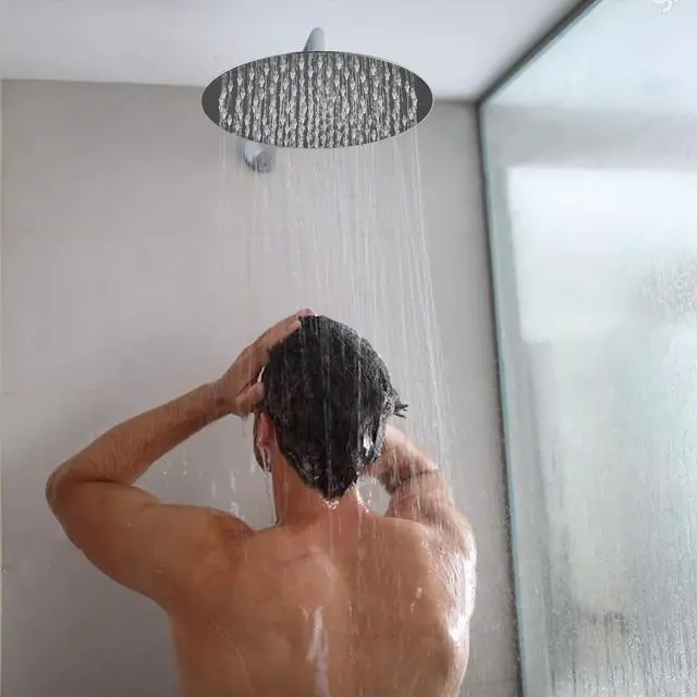 Alt view image 2 of 7 - Rain Shower Head, Katezon High Flow Rainfall Showerhead Stainless Steel, Bathroom Waterfall Shower Universal Wall Ceiling Mount (16'', Chrome)