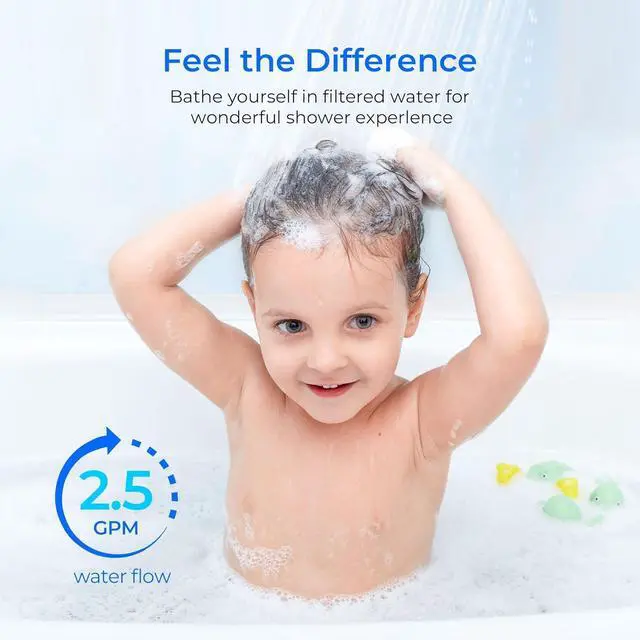 Alt view image 7 of 7 - Waterdrop WHR-140 Shower Filter Replacement for Culligan® WHR-140, WSH-C125, ISH-100, HSH-C135, Shower Head Water Filter, with Advanced KDF Filtration Material, Pack of 3