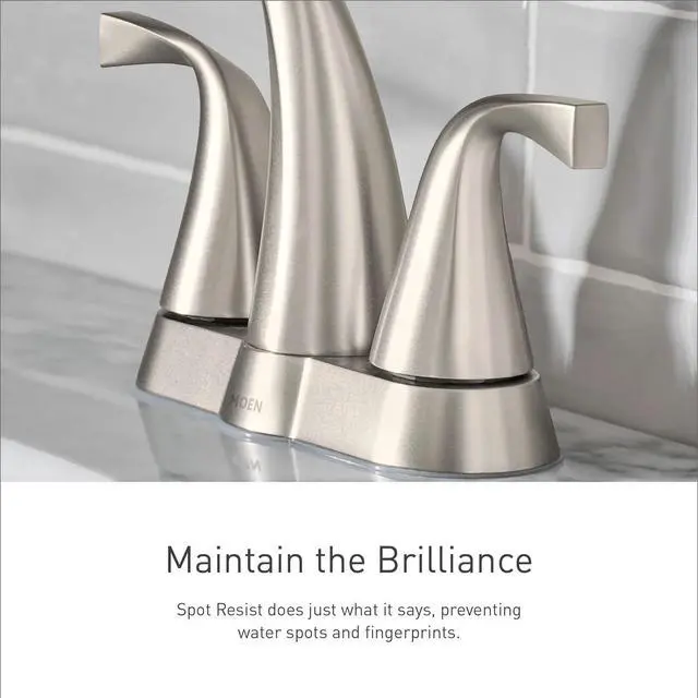 Alt view image 4 of 7 - Moen Halle Spot Resist Brushed Nickel Shower Faucet Trim Set featuring Wide Showerhead and Lever Handle with Posi-Temp Valve Included, 82971SRN