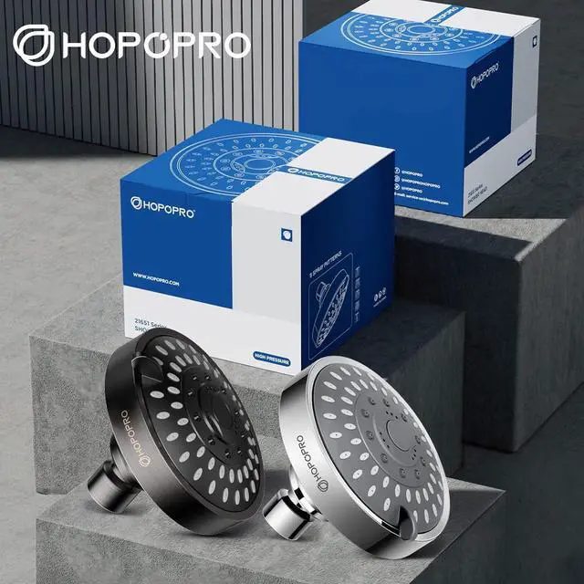 Alt view image 6 of 7 - HOPOPRO 5-Mode High Pressure Shower Head - The Washington Post, NBC News, Today TV Show Recommended - High Flow Fixed Showerheads (4 Inch Oil Rubbed Bronze)