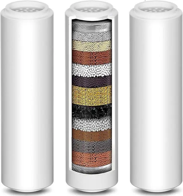 Main image of Replacement Shower Filter for Handheld Shower Head, 3 Pack 15 Stage Filter for Hard Water Remove Chlorine and Harmful Substances, Only Fit for Rexsoul Filtered Shower Head
