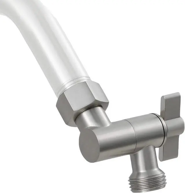 Main image of All Metal Shower Angle Adapter, Adjustable Shower Head Extension Adapter, Solid Brass Shower Head Elbow,Adjust Angle to Upgrade Shower Experience,Universal Connection (Brushed nickel)