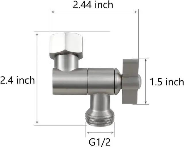 Alt view image 3 of 6 - All Metal Shower Angle Adapter, Adjustable Shower Head Extension Adapter, Solid Brass Shower Head Elbow,Adjust Angle to Upgrade Shower Experience,Universal Connection (Brushed nickel)