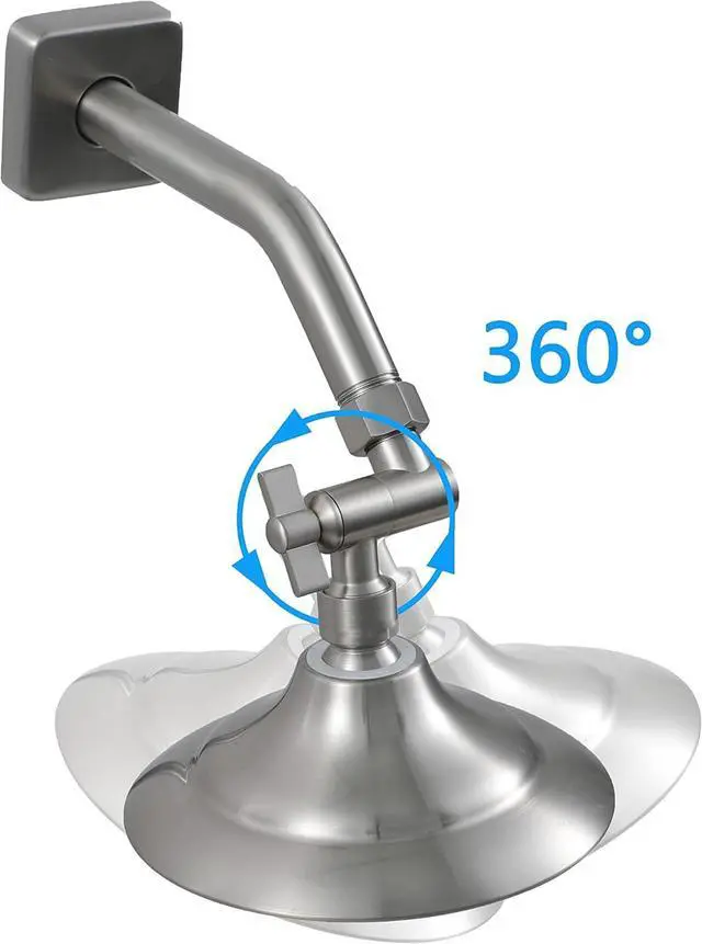Alt view image 4 of 6 - All Metal Shower Angle Adapter, Adjustable Shower Head Extension Adapter, Solid Brass Shower Head Elbow,Adjust Angle to Upgrade Shower Experience,Universal Connection (Brushed nickel)