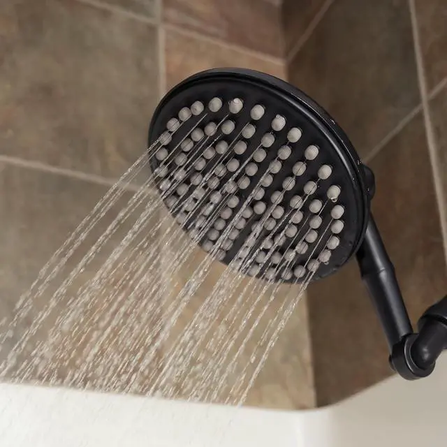 Alt view image 6 of 6 - Rainfall Shower Head  Energy Efficient High Pressure Water Flow  Easy Installation Adjustable Luxurious Shower Head  9 Diameter, Black Matte