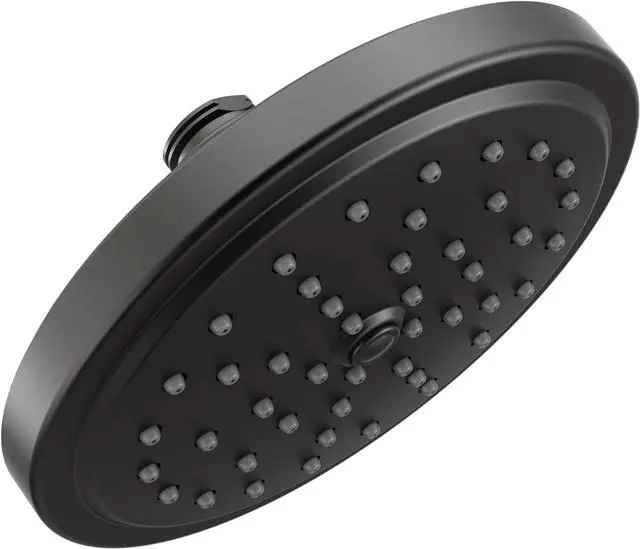 Main image of Moen S176EPBL Eco-Performance Single Function Shower Head with Immersion Rain Shower Technology, 7-Inch, Matte Black