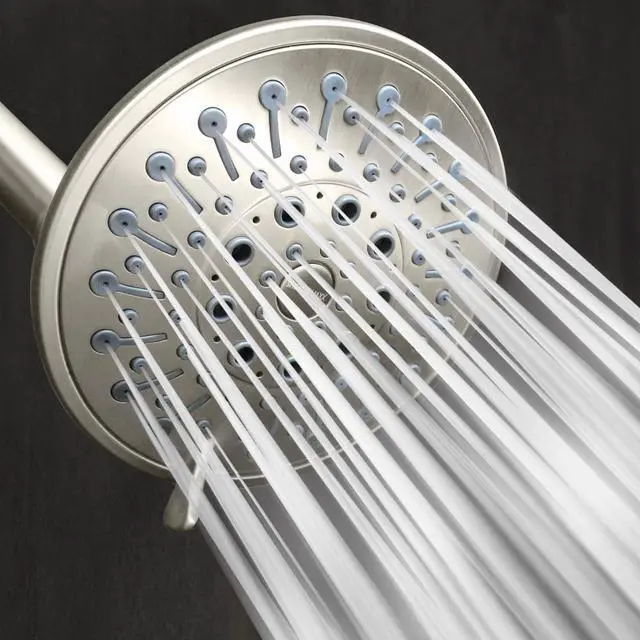Alt view image 7 of 7 - Luxury Spa Series: Brushed Nickel Shower Head, 5 Inch 6 Spray Settings Adjustable High Pressure Showerhead with 360 Degree Tilt, Experience MAXX-imum Comfort and Elegance (Brushed Nickel)