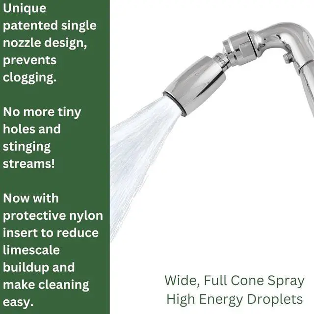 Alt view image 2 of 6 - High Sierra® Solid Metal Handheld Shower Head, Lead-Free, with Built-In Trickle Valve. Shower Hose and Holder Not Included. Low Flow 1.25 GPM. Brushed Nickel
