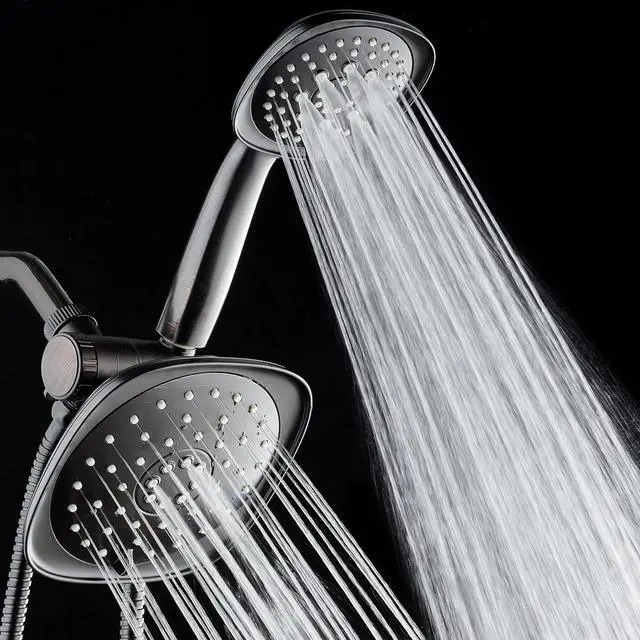 Alt view image 3 of 7 - AquaDance Luxury Square High-Pressure Giant 7.3" Rain Shower Head/Handheld Spa Combo. Extra-Long 72" Stainless Steel Hose, 3-way Flow Diverter, Oil-Rubbed Bronze Finish