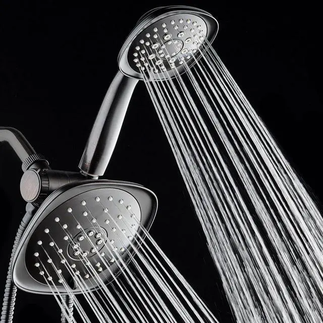 Alt view image 6 of 7 - AquaDance Luxury Square High-Pressure Giant 7.3" Rain Shower Head/Handheld Spa Combo. Extra-Long 72" Stainless Steel Hose, 3-way Flow Diverter, Oil-Rubbed Bronze Finish