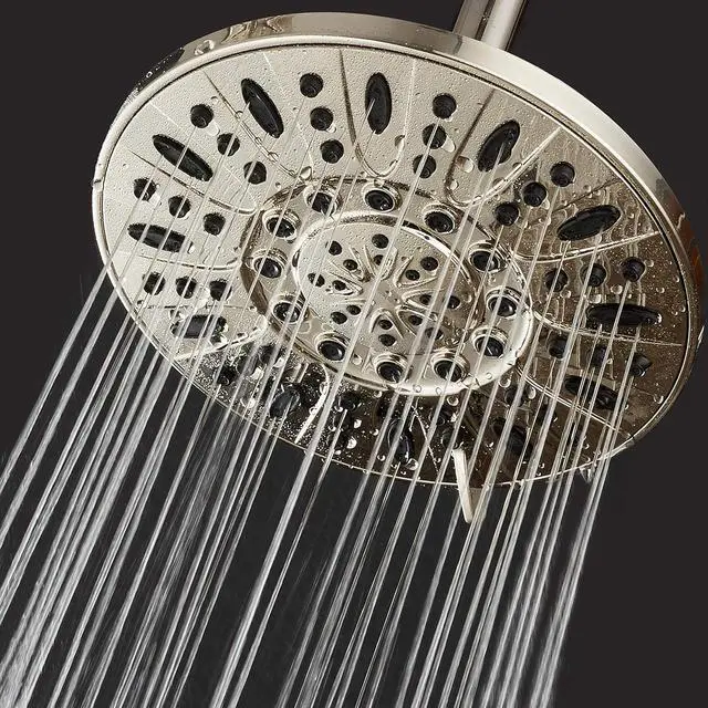 Alt view image 5 of 6 - AquaDance Brushed Nickel High Pressure 6-Setting 7" Rain Shower Head  Angle Adjustable, Anti-Clog Showerhead Jets, Tool-Free Installation-USA Standard Certified-Top U.S. Brand  1.8 GPM
