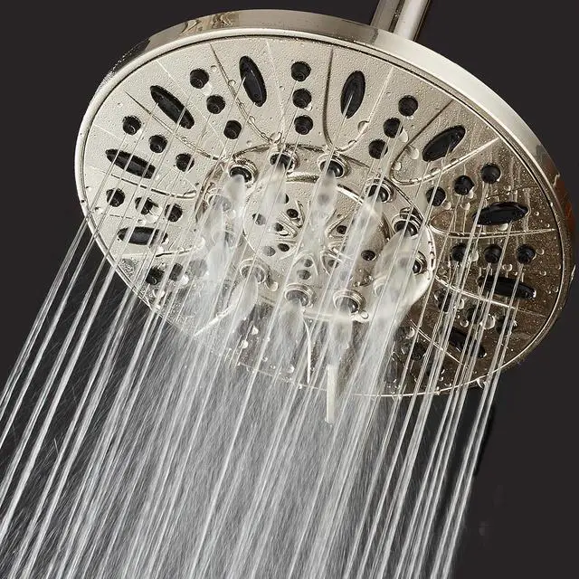 Alt view image 6 of 6 - AquaDance Brushed Nickel High Pressure 6-Setting 7" Rain Shower Head  Angle Adjustable, Anti-Clog Showerhead Jets, Tool-Free Installation-USA Standard Certified-Top U.S. Brand  1.8 GPM