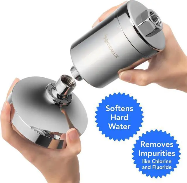 Alt view image 3 of 7 - Premium High-Output Shower Filter - Heavy Duty Filter for Shower with Hydralux H1 Filtration Technology - Soothes Dry & Itchy Skin, Dandruff, Eczema & improves Skin Condition