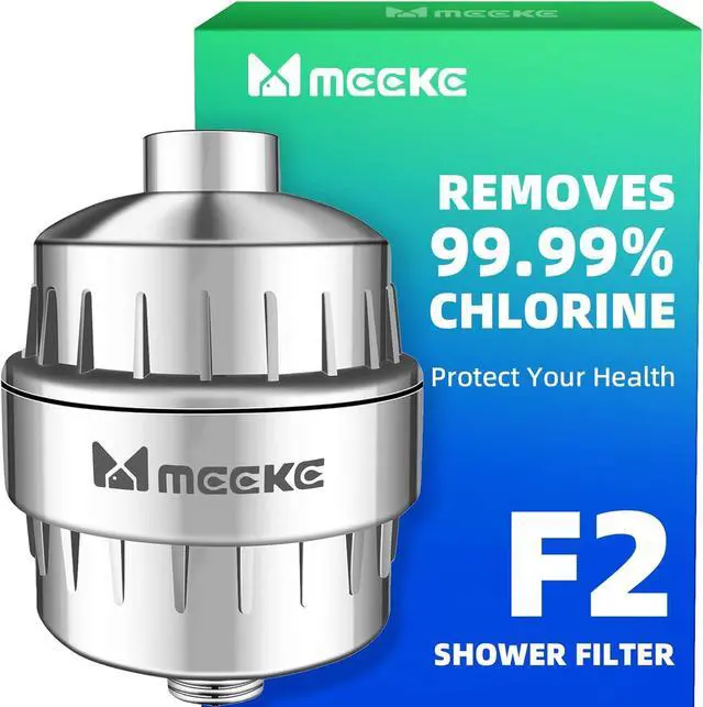Main image of F2 Shower Filter for Bathroom, 2.5 GPM High-Flow, Removes 99.99% Toxic Chemicals & Chlorine (Lab-Tested), Water Softener Shower Head Filter for Hard Water, Protects Skin & Hair, Tool-Free Installation