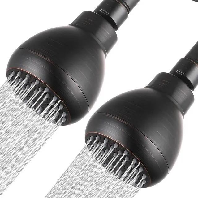 Main image of 2 Pack High Pressure Shower Head - Powerful Bathroom Pressure Boosting Showerhead - Perfect Universal Replacement for Rain Shower Heads(Oil Rubbed Bronze)