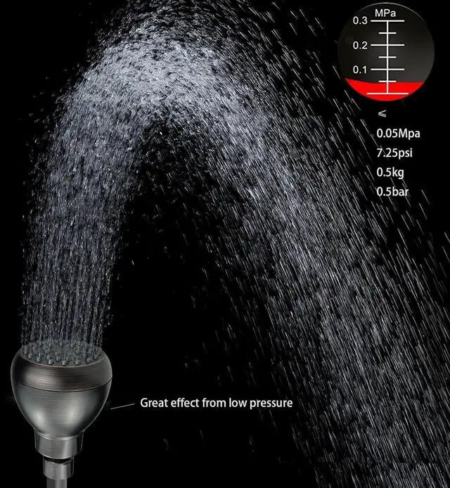 Alt view image 2 of 7 - 2 Pack High Pressure Shower Head - Powerful Bathroom Pressure Boosting Showerhead - Perfect Universal Replacement for Rain Shower Heads(Oil Rubbed Bronze)