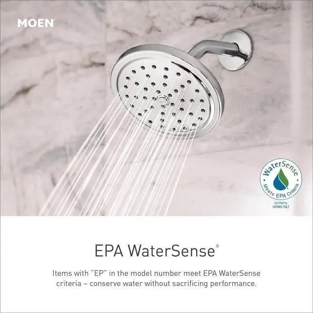 Alt view image 5 of 7 - Moen 90-Degree Chrome Posi-Temp Eco-Performance Shower Trim, Valve Required, TS2712EP