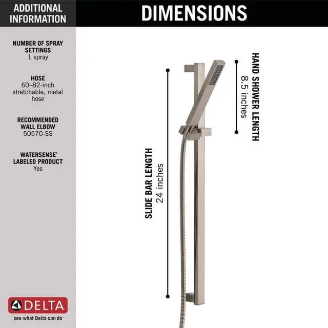 Alt view image 3 of 5 - Delta 57530-SS Vero Hand Shower, Stainless