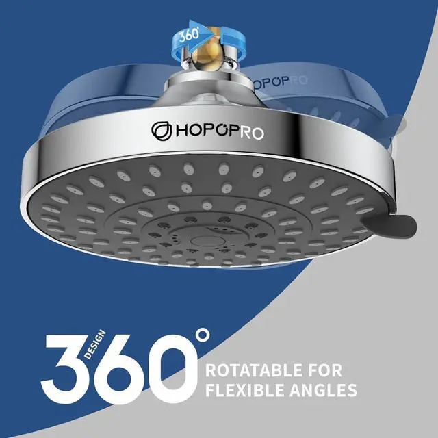 Alt view image 4 of 7 - HOPOPRO 5-Mode High Pressure Shower Head - The Washington Post, NBC News, Today TV Show Recommended - High Flow Fixed Showerheads (6 Inch Chrome)
