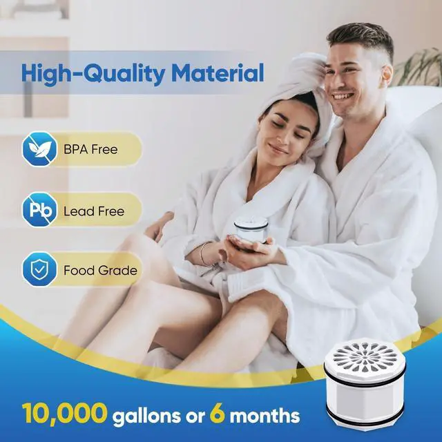 Alt view image 5 of 7 - PUREPLUS WHR-140 Shower Head Filter Cartridge, Replacement for Culligan WSH-C125, HSH-C135, ISH-100, HSH-BN135, S-H200-C, S-H200-BN, S-W100-C Advanced KDF WTR Filtration & Consistent Water Flow, 3Pack