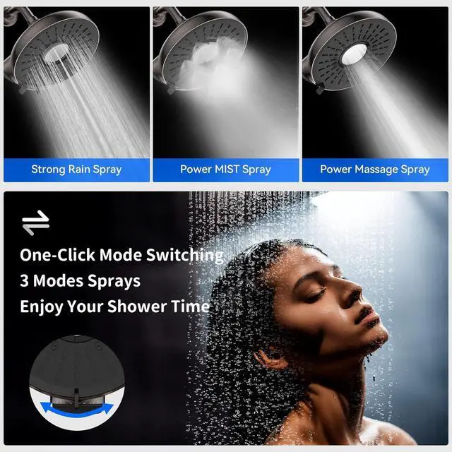 Alt view image 4 of 7 - Filtered Shower Head- 8 Inches High Pressure Fixed Rain Showerhead with Filter - filtro para ducha de baño (Luxurious ORB)