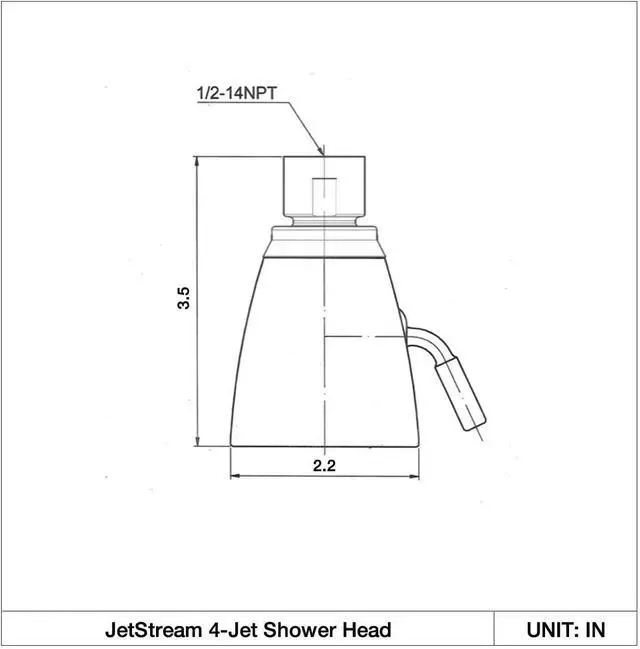 Alt view image 2 of 7 - Pacific Bay JetStream Brass 4-Jet Shower Head (Brushed Satin Nickel)