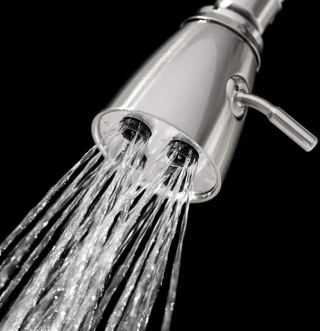 Alt view image 3 of 7 - Pacific Bay JetStream Brass 4-Jet Shower Head (Brushed Satin Nickel)