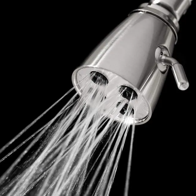 Alt view image 4 of 7 - Pacific Bay JetStream Brass 4-Jet Shower Head (Brushed Satin Nickel)