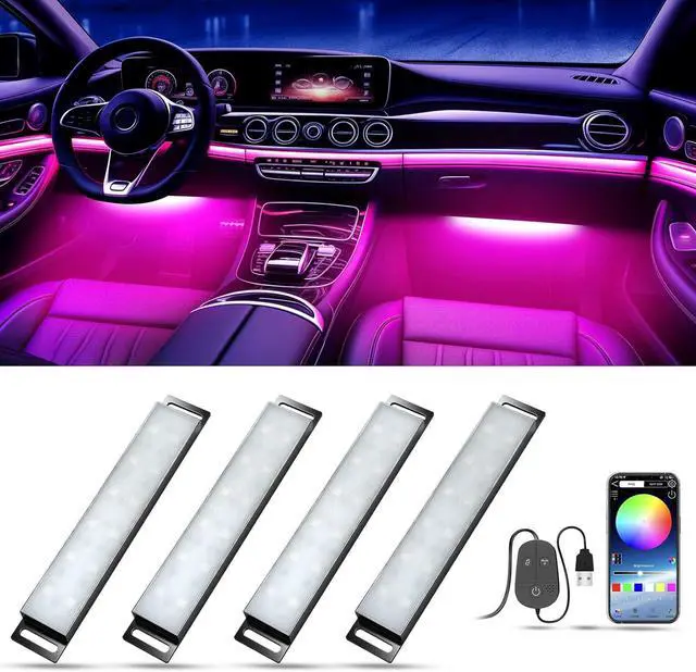 Main image of Honalia Car LED Lights Interior, RGB Interior Car Lights with App Control and Music Sync, USB Under Dash LED Lights for Jeeps Trucks SUVs, DC 5V