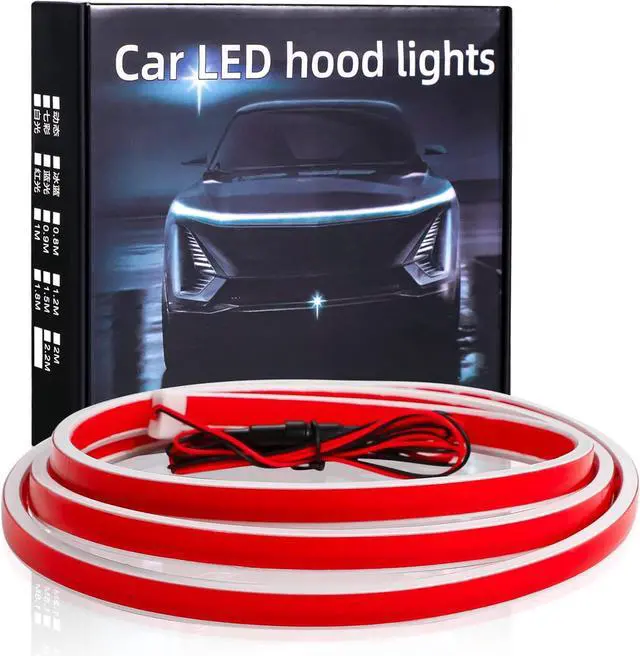 Main image of 70 Inch Car Hood Light Strip, Dynamic LED DRL Daytime Running Light with Scan Start-up, 12V Flexible Waterproof Exterior Strip for Car, Truck, SUV, White