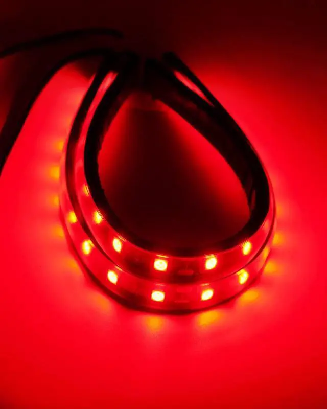 Alt view image 5 of 7 - Keiurot 12V Led Light Strip 32CM Waterproof LEDs Light Strips for Cars Motorcycles Golf Cart Interior & Exterior Marine Boat Red Led Strip Lights 5050 18SMD,Pack of 4