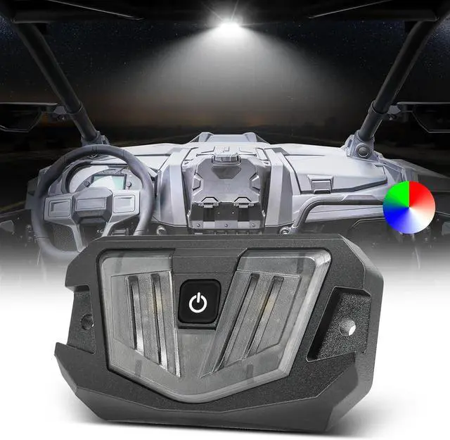 Main image of V-Pro LED UTV Dome Light RGBW, 12V Car Interior Light W/Switch Roll Bar Cage Mount Led Truck Bed Lights for UTV Polaris RZR Ranger Can-Am Kawasaki Pioneer Talon ATV Car SXS Truck