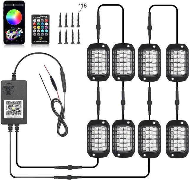 Alt view image 2 of 7 - RGB Rock Lights