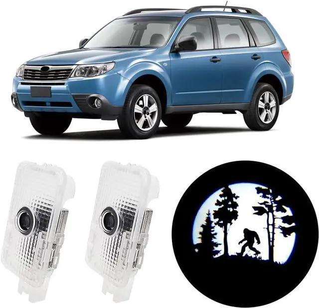 Alt view image 6 of 6 - High Definition Car Door Logo Lights Car Projection LED Projector Door Shadow Light Puddle Lights for Ascent Forester Outback Accessories (Flag Bigfoot, Forester/Outback/Ascent)
