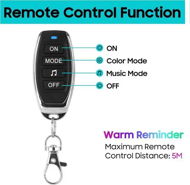 Alt view image 5 of 7 - 10L0L Golf Cart Underglow LED Light Strip Kit, 22 Modes Glow Neon Underbody Lighting with Wireless Remote Control, Sound Active, Water Resistant Flexible Tubes 4 Pack