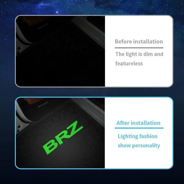 Alt view image 4 of 5 - 2 pcs Non-Fading LED Car Door Logo Lights Courtesy Projector Laser Welcome Light Ghost Shadow Puddle lamp Compatible for BRZ Accessories (BRZ-Green, ZD6 2012-2020)