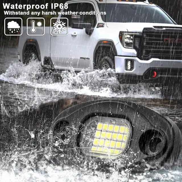 Alt view image 5 of 7 - Rock Lights for Trucks & Off-Road Vehicles - 15ft Cables, IP68 Waterproof, Aircraft Aluminum, 6000K Pure White Lights Universal Fit for Jeep, RV, UTV, ATV, Boat, Tractor