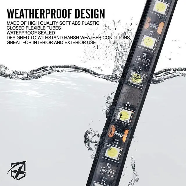 Alt view image 3 of 7 - Xprite 3PCS 60" Inch White LED Truck Bed Lights Strip Kit, Pickup Under Body Bed Decoration Lighting Bar for Cargo Trucks Vans SUV RV Boat, with On/Off Switch