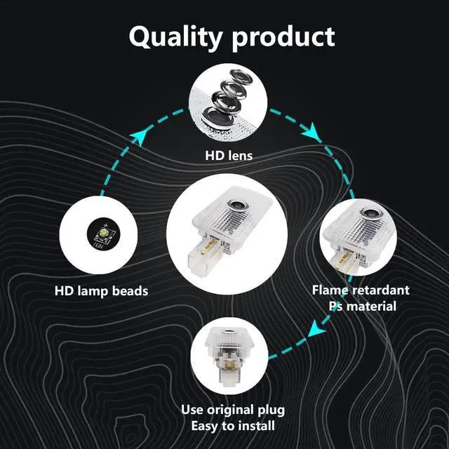 Alt view image 4 of 6 - 2 Pcs Non-Fading LED Car Door Logo Lights Courtesy Projector Laser Welcome Light Ghost Shadow Forester Accessories Puddle Lamp Compatible With Forester (Blue)